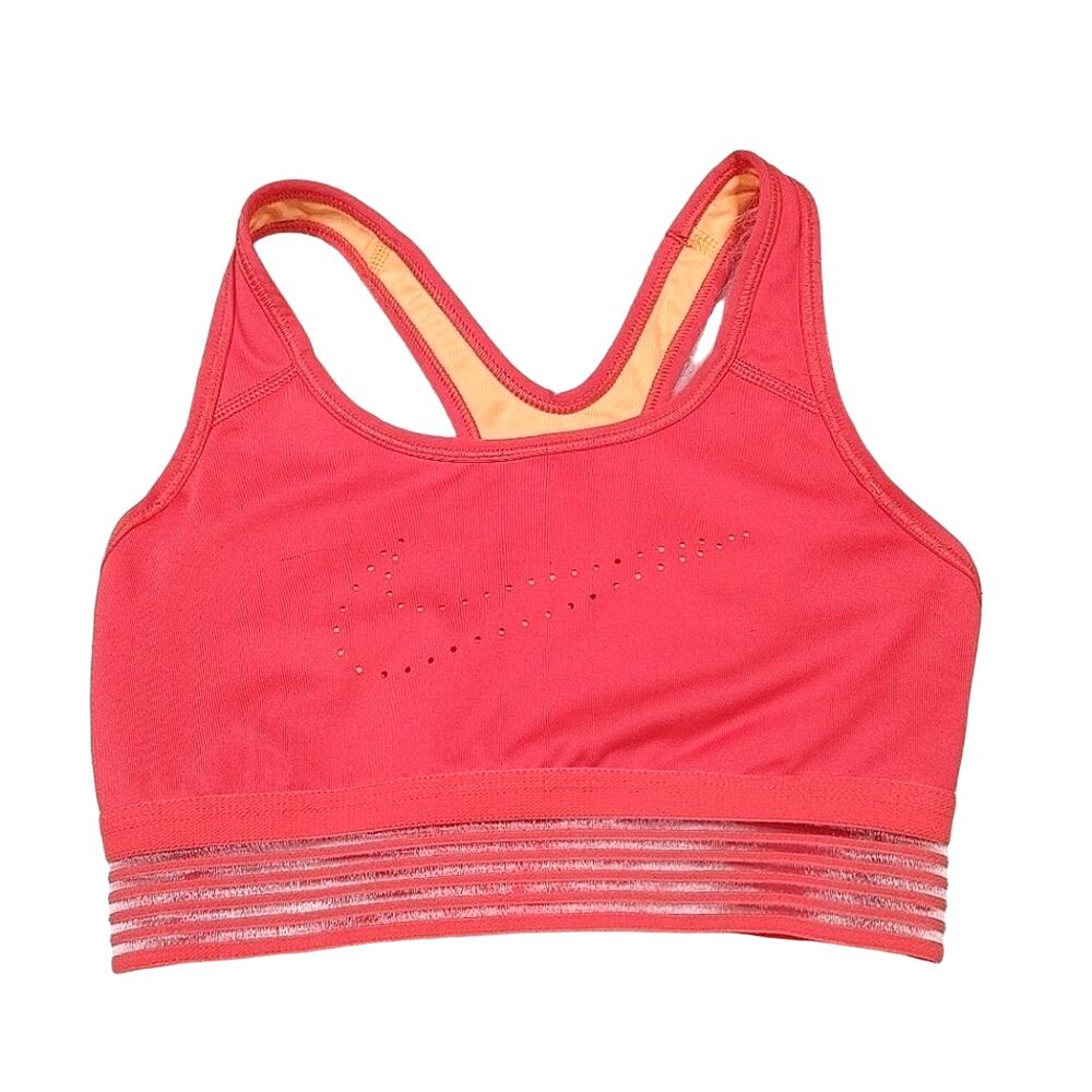 Nike Pink Orange Size XS Extra Small Sportbra Dri Fit Gym Workout Running